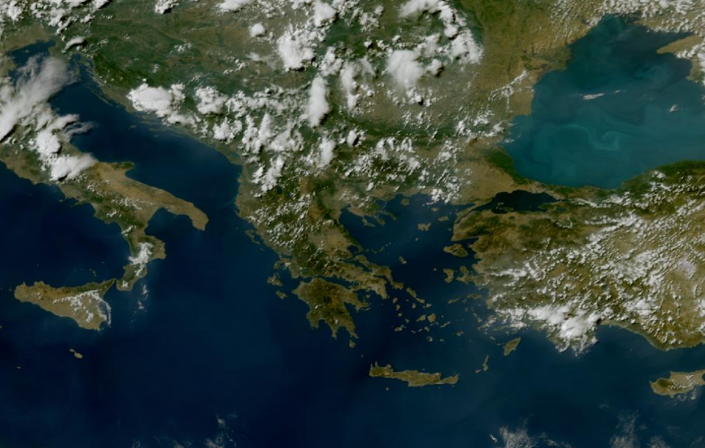 Τελευταία δορυφορική εικόνα νεφοκάλυψης