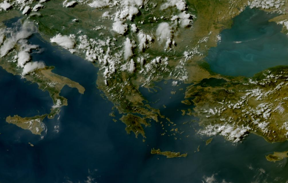 Τελευταία δορυφορική εικόνα νεφοκάλυψης