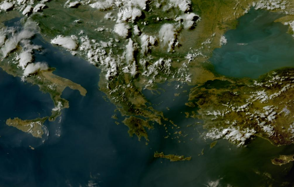 Τελευταία δορυφορική εικόνα νεφοκάλυψης