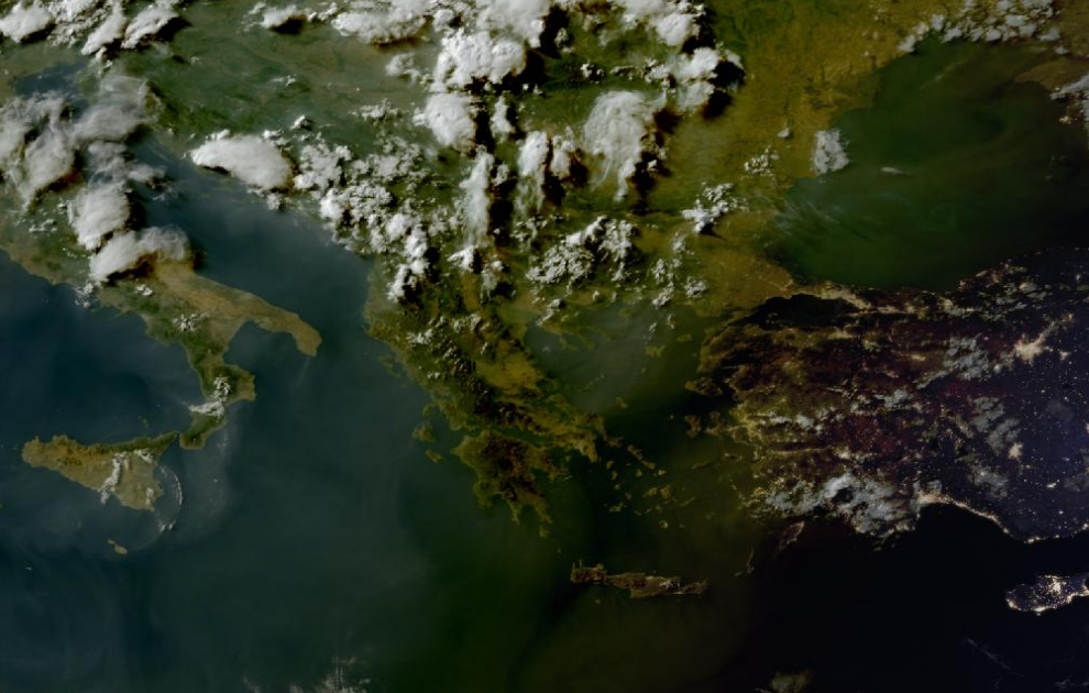 Τελευταία δορυφορική εικόνα νεφοκάλυψης