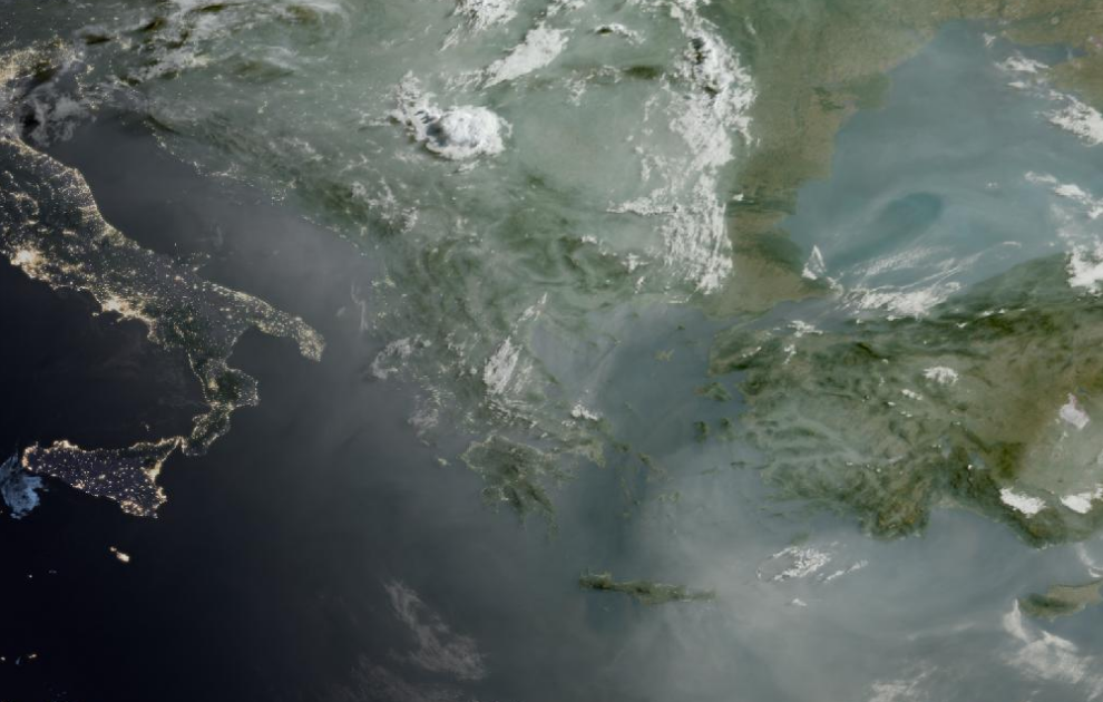 Τελευταία δορυφορική εικόνα νεφοκάλυψης