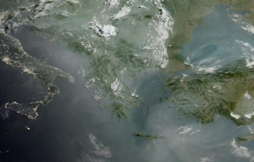 Τελευταία δορυφορική εικόνα νεφοκάλυψης