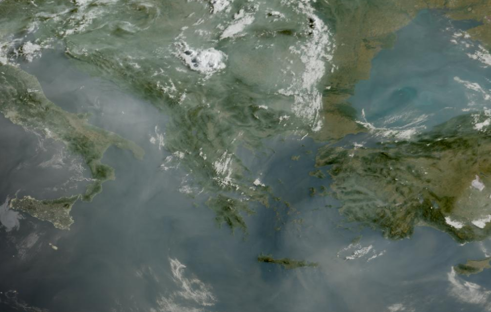 Τελευταία δορυφορική εικόνα νεφοκάλυψης