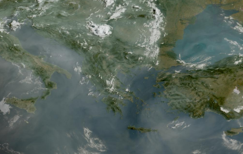 Τελευταία δορυφορική εικόνα νεφοκάλυψης