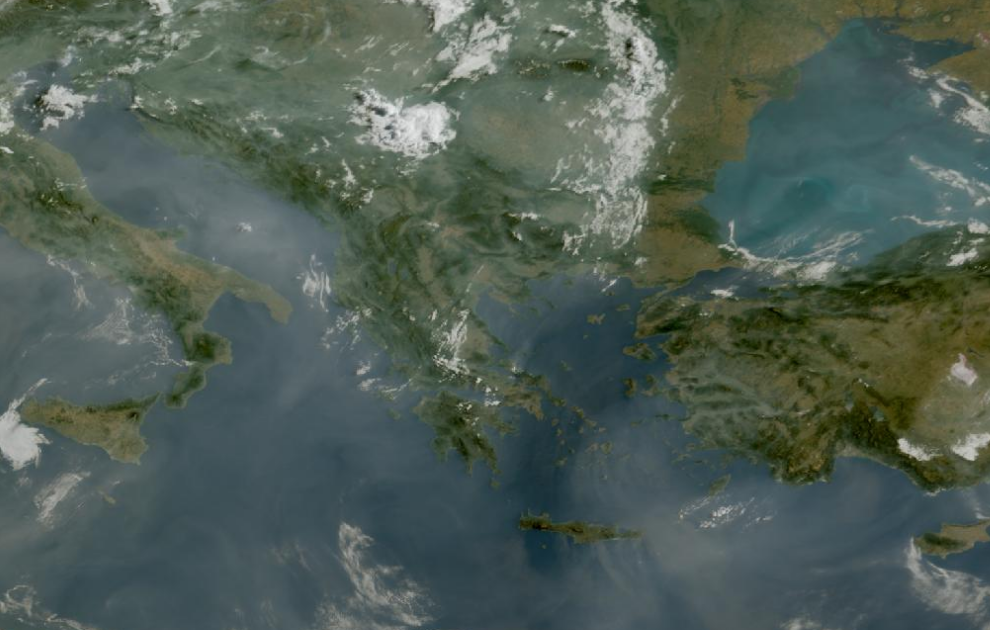 Τελευταία δορυφορική εικόνα νεφοκάλυψης
