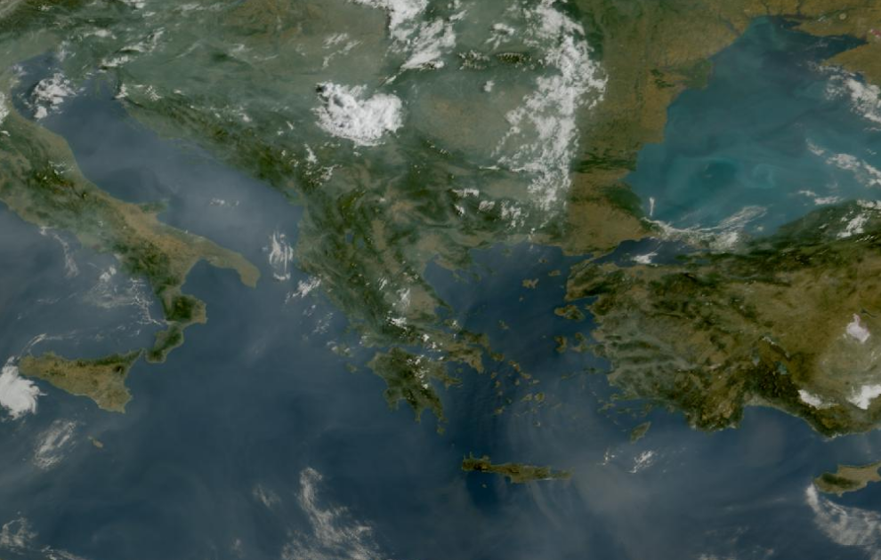 Τελευταία δορυφορική εικόνα νεφοκάλυψης
