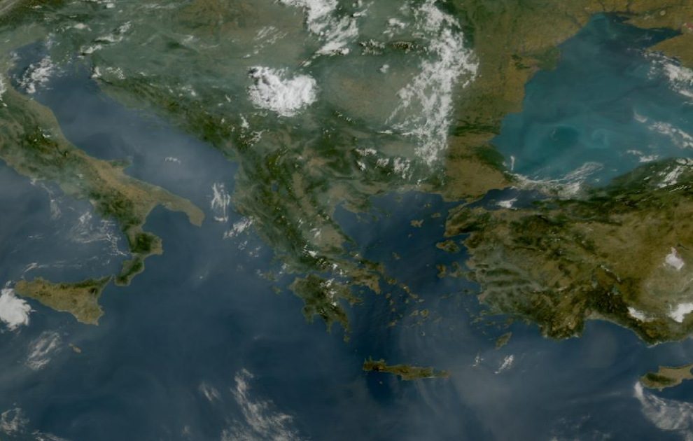 Τελευταία δορυφορική εικόνα νεφοκάλυψης