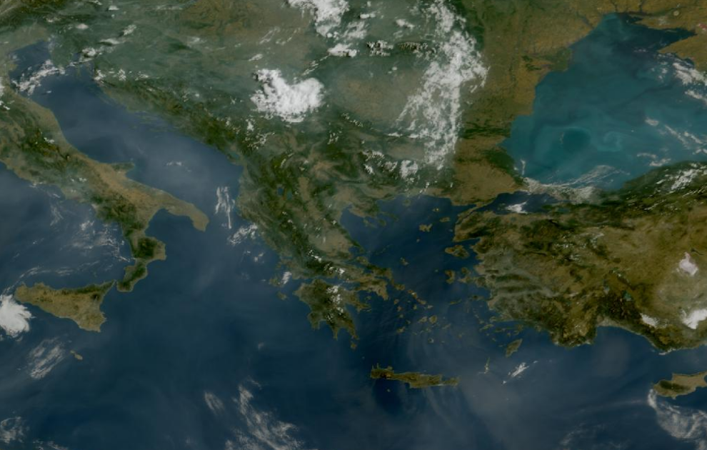 Τελευταία δορυφορική εικόνα νεφοκάλυψης