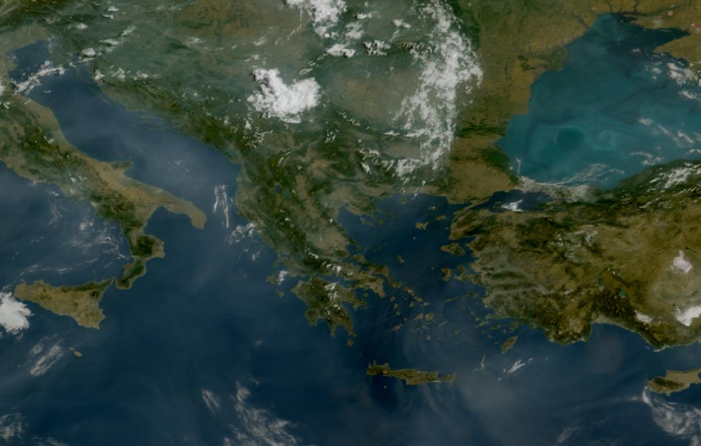 Τελευταία δορυφορική εικόνα νεφοκάλυψης