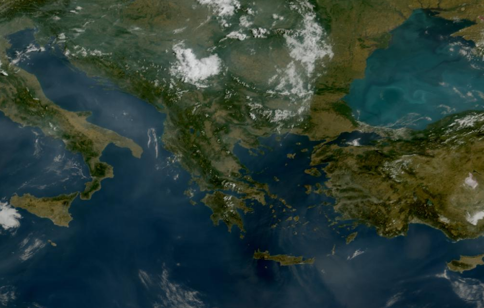 Τελευταία δορυφορική εικόνα νεφοκάλυψης