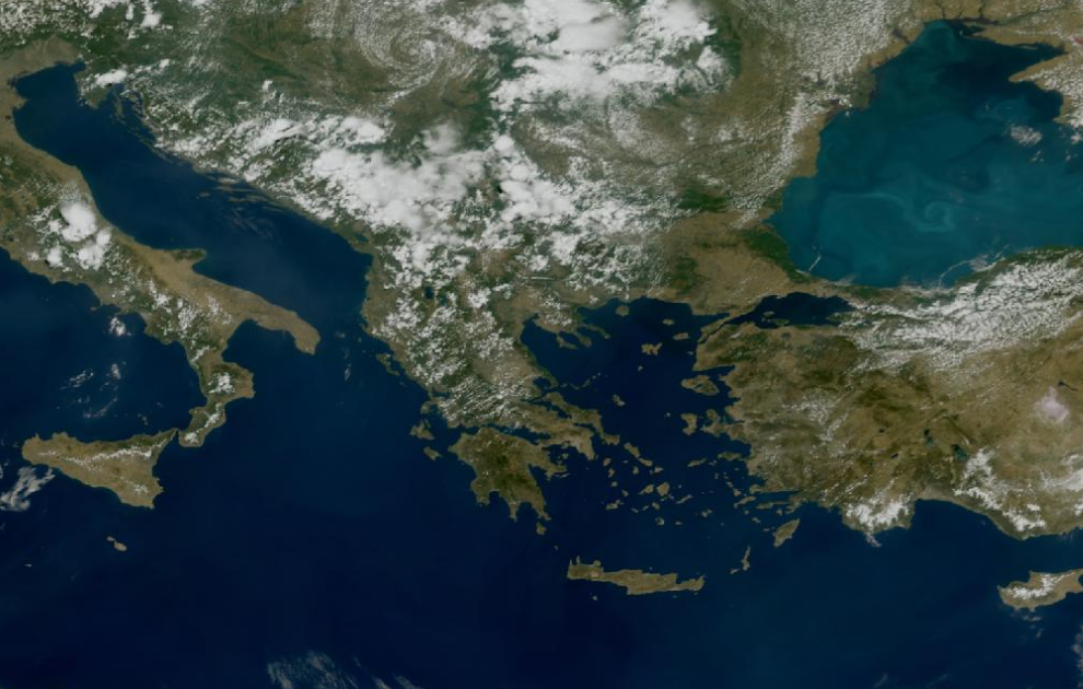 Τελευταία δορυφορική εικόνα νεφοκάλυψης