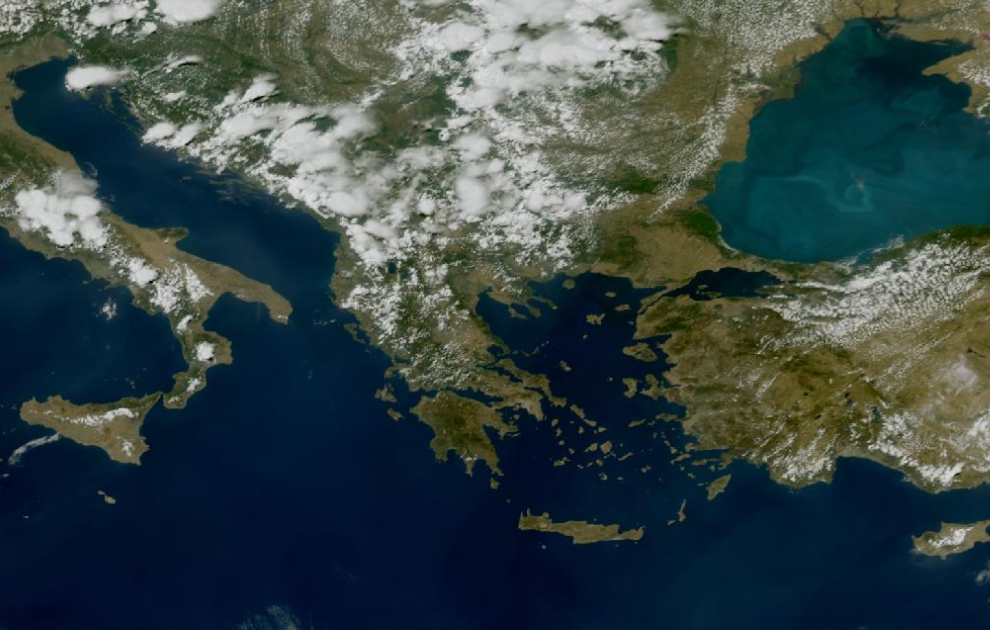 Τελευταία δορυφορική εικόνα νεφοκάλυψης