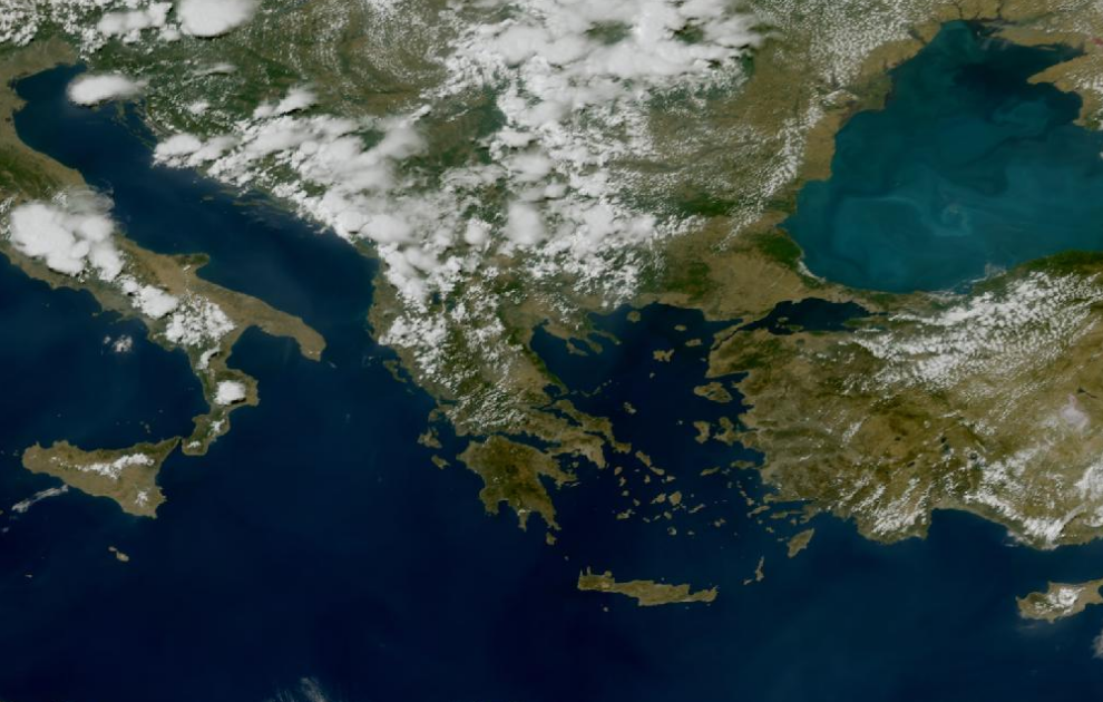Τελευταία δορυφορική εικόνα νεφοκάλυψης