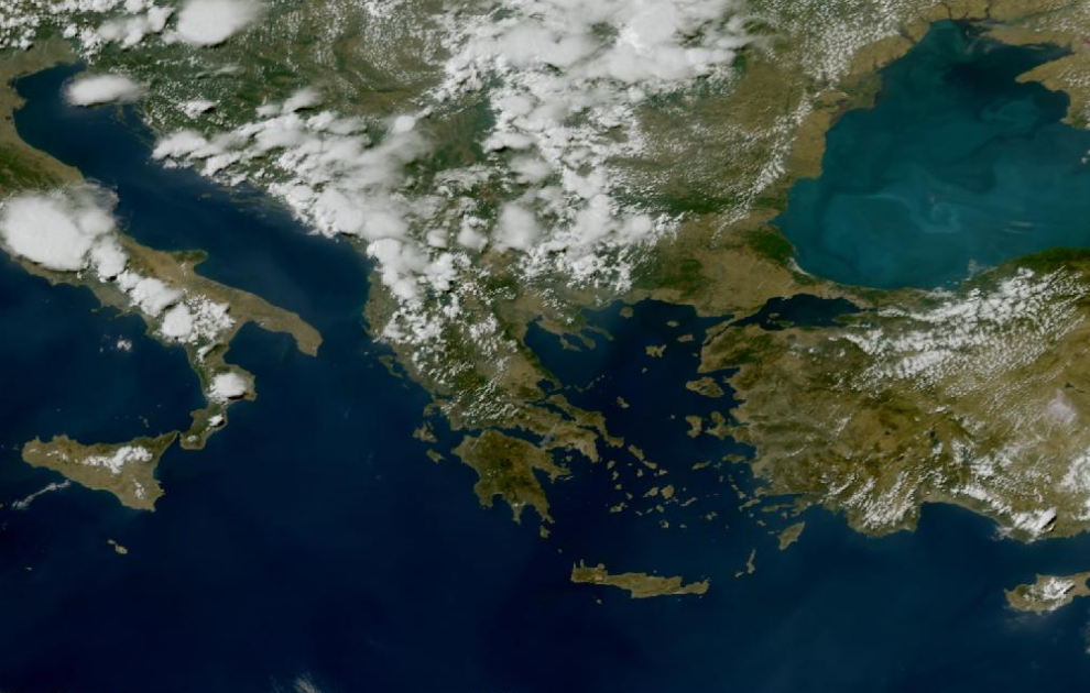 Τελευταία δορυφορική εικόνα νεφοκάλυψης