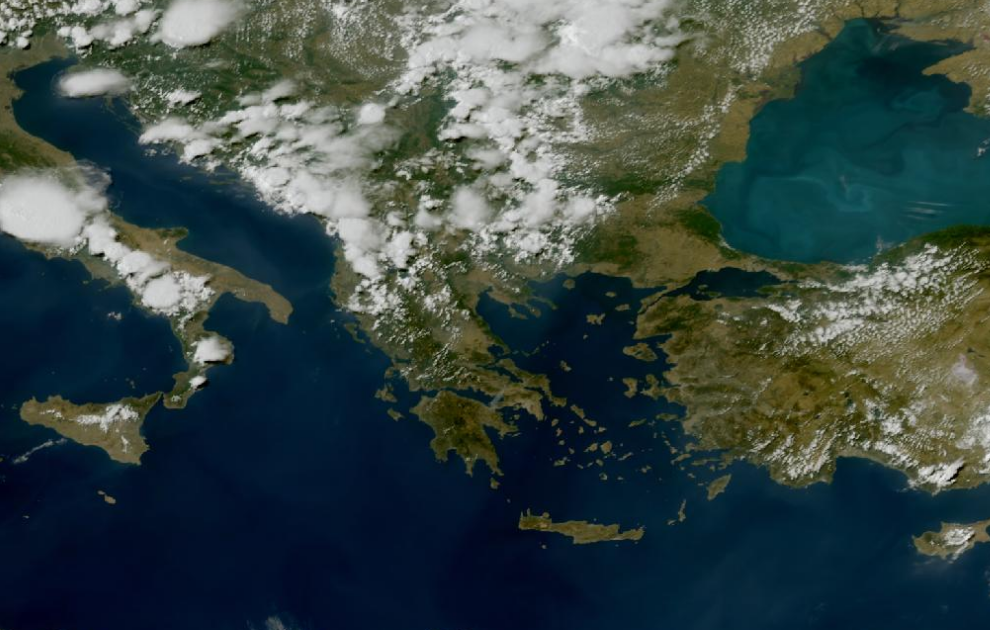 Τελευταία δορυφορική εικόνα νεφοκάλυψης