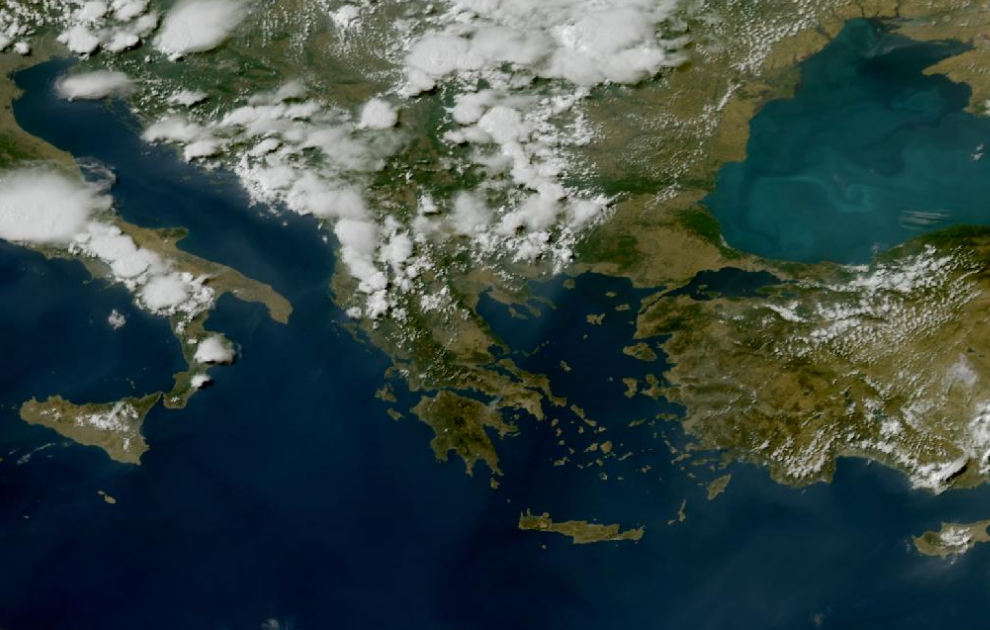 Τελευταία δορυφορική εικόνα νεφοκάλυψης