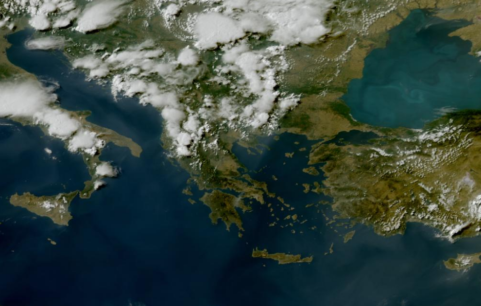 Τελευταία δορυφορική εικόνα νεφοκάλυψης