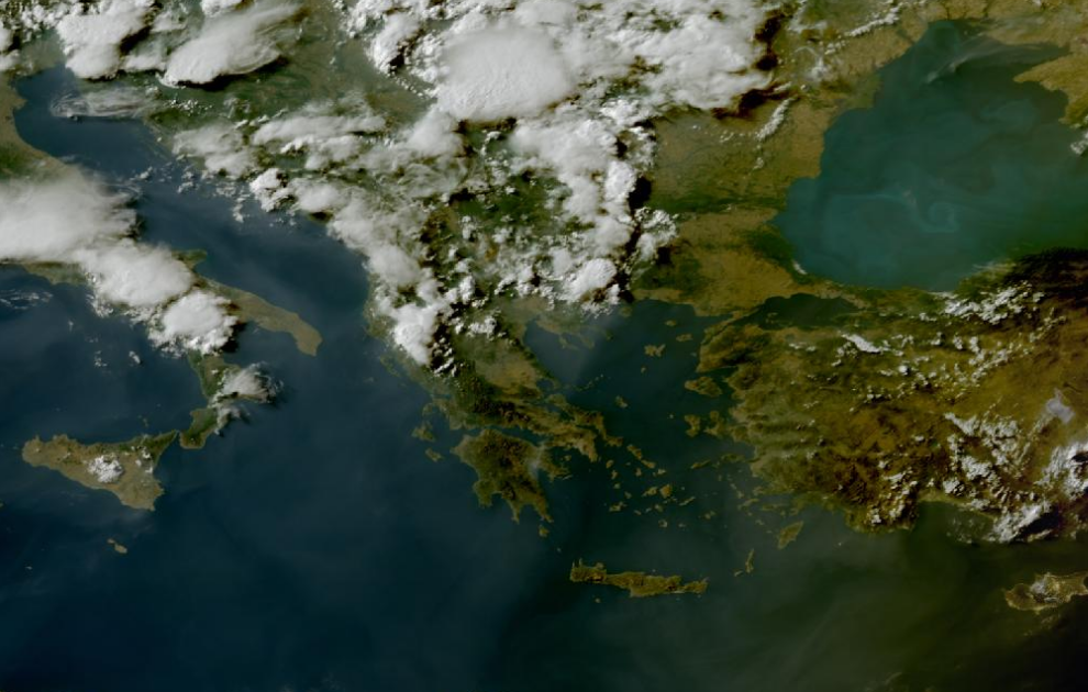 Τελευταία δορυφορική εικόνα νεφοκάλυψης