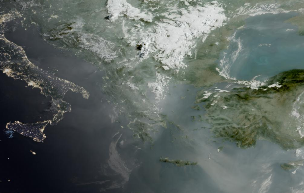 Τελευταία δορυφορική εικόνα νεφοκάλυψης
