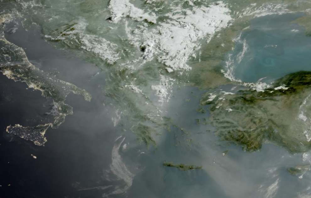 Τελευταία δορυφορική εικόνα νεφοκάλυψης