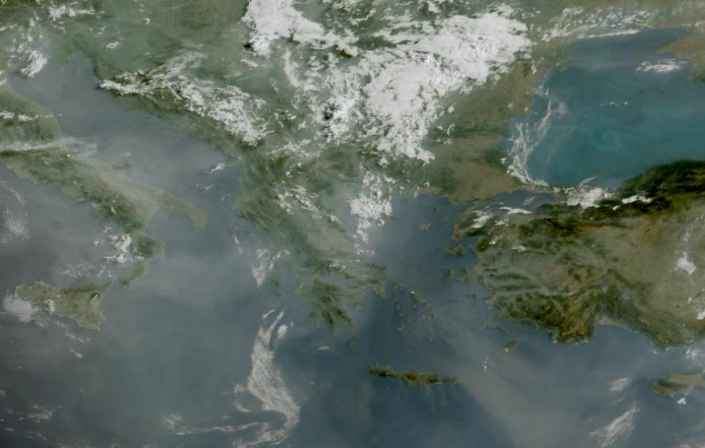Τελευταία δορυφορική εικόνα νεφοκάλυψης