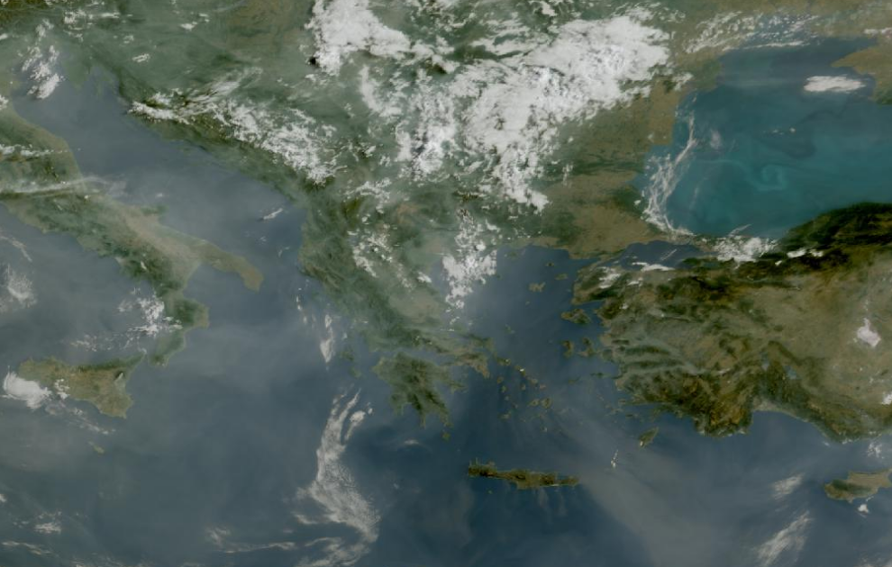 Τελευταία δορυφορική εικόνα νεφοκάλυψης
