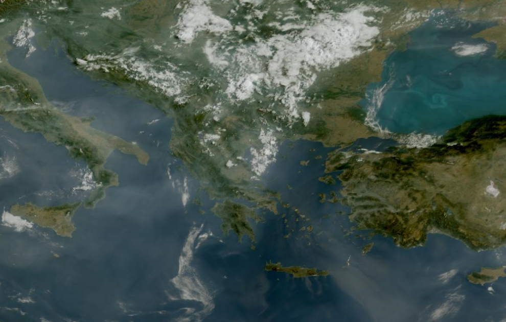 Τελευταία δορυφορική εικόνα νεφοκάλυψης
