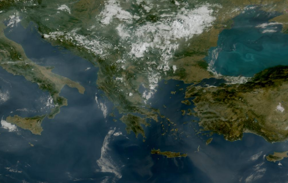 Τελευταία δορυφορική εικόνα νεφοκάλυψης