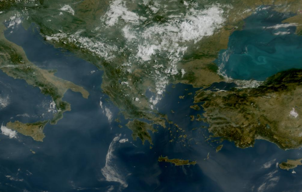 Τελευταία δορυφορική εικόνα νεφοκάλυψης