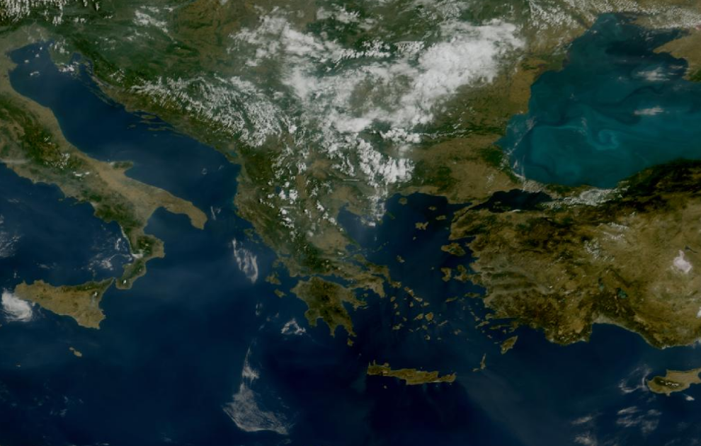 Τελευταία δορυφορική εικόνα νεφοκάλυψης