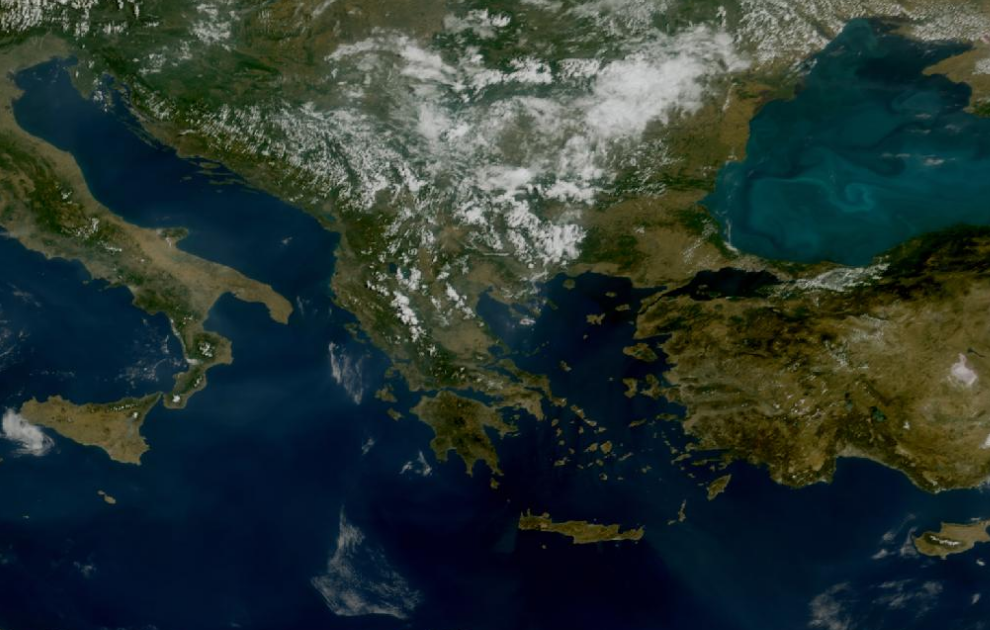 Τελευταία δορυφορική εικόνα νεφοκάλυψης