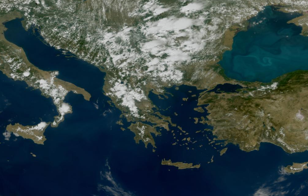 Τελευταία δορυφορική εικόνα νεφοκάλυψης