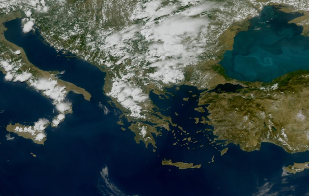Τελευταία δορυφορική εικόνα νεφοκάλυψης