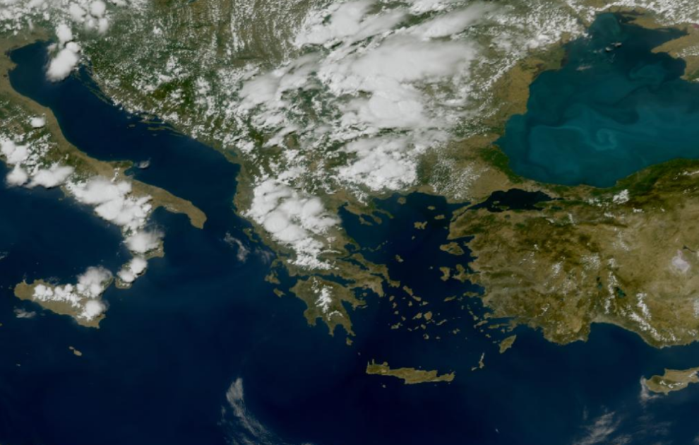 Τελευταία δορυφορική εικόνα νεφοκάλυψης