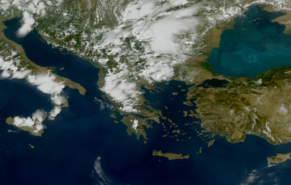 Τελευταία δορυφορική εικόνα νεφοκάλυψης