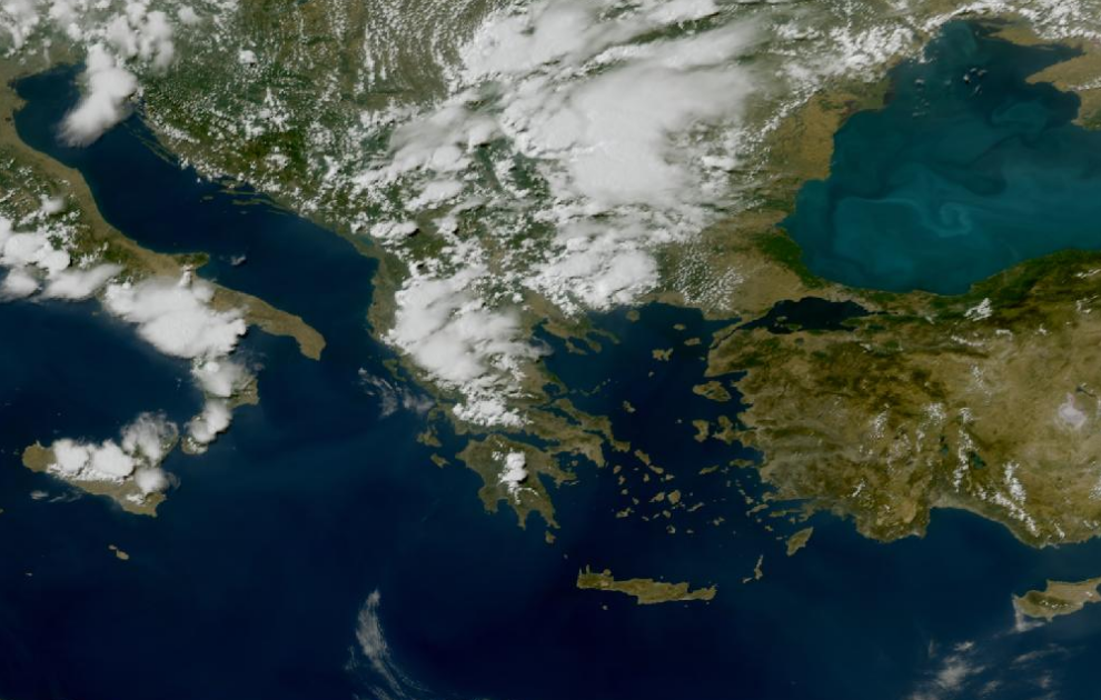 Τελευταία δορυφορική εικόνα νεφοκάλυψης