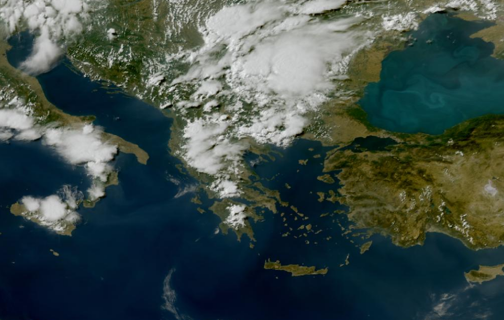 Τελευταία δορυφορική εικόνα νεφοκάλυψης