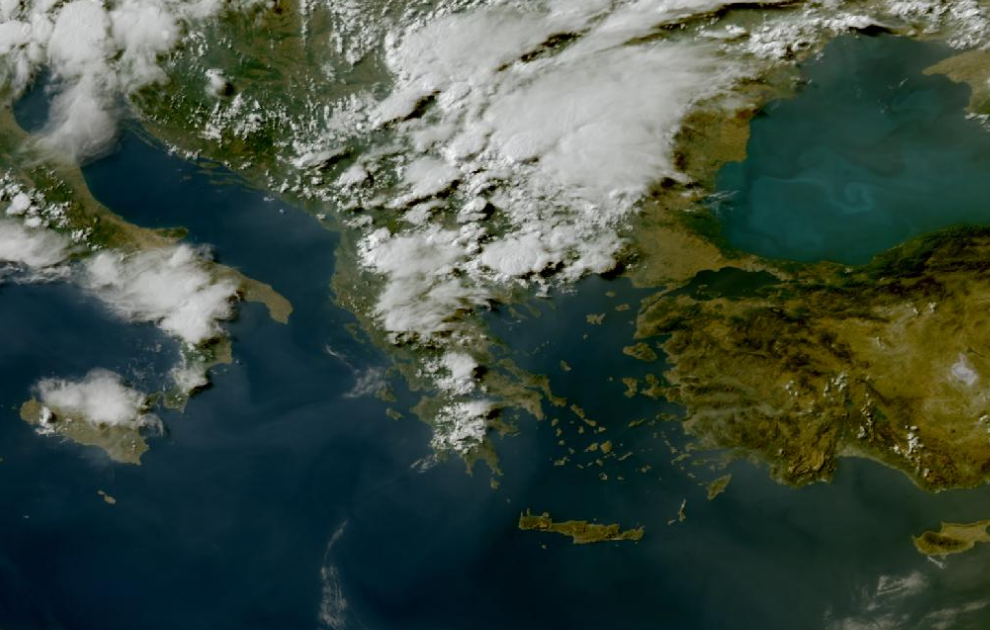 Τελευταία δορυφορική εικόνα νεφοκάλυψης