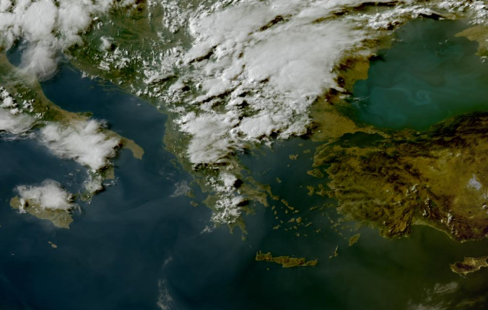 Τελευταία δορυφορική εικόνα νεφοκάλυψης