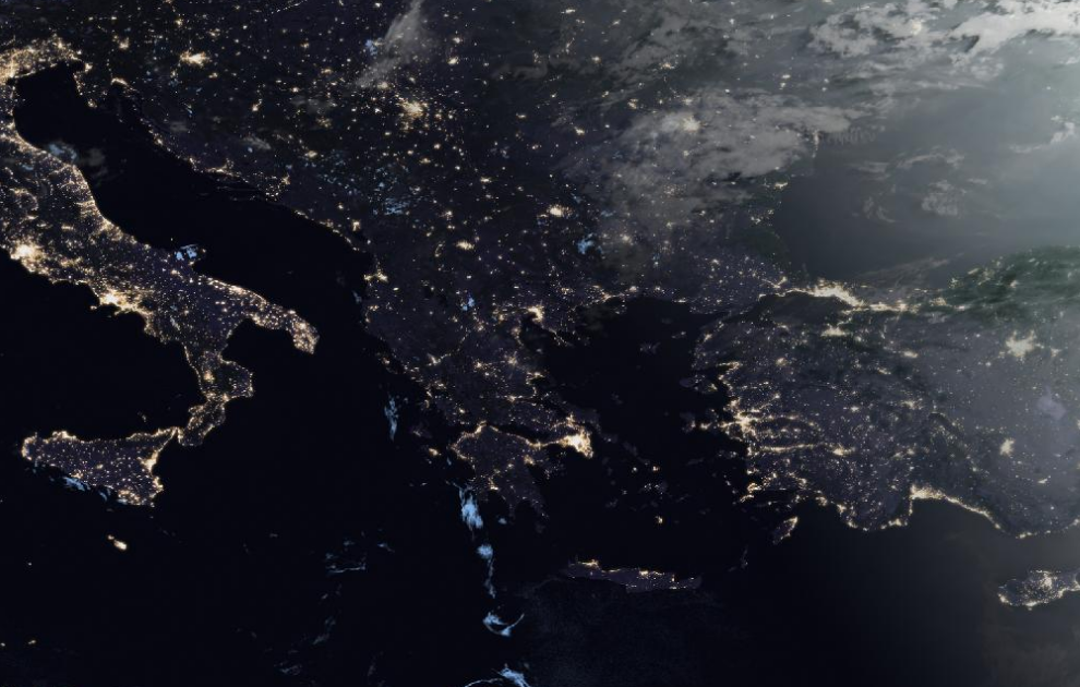 Τελευταία δορυφορική εικόνα νεφοκάλυψης