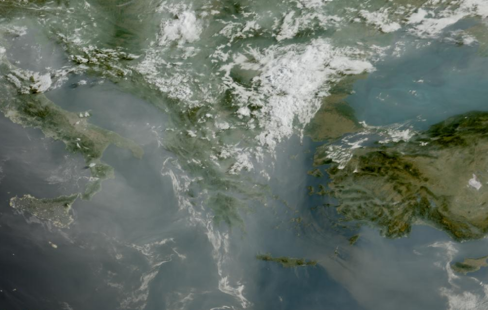 Τελευταία δορυφορική εικόνα νεφοκάλυψης