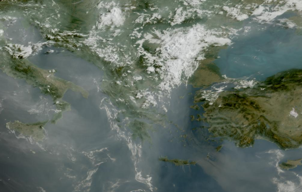 Τελευταία δορυφορική εικόνα νεφοκάλυψης