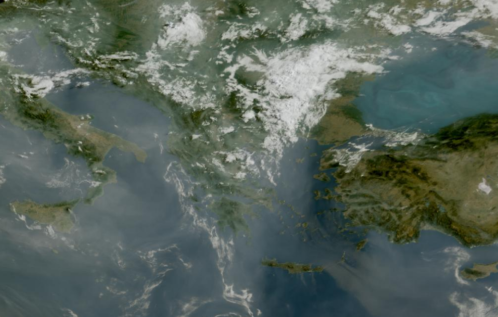 Τελευταία δορυφορική εικόνα νεφοκάλυψης
