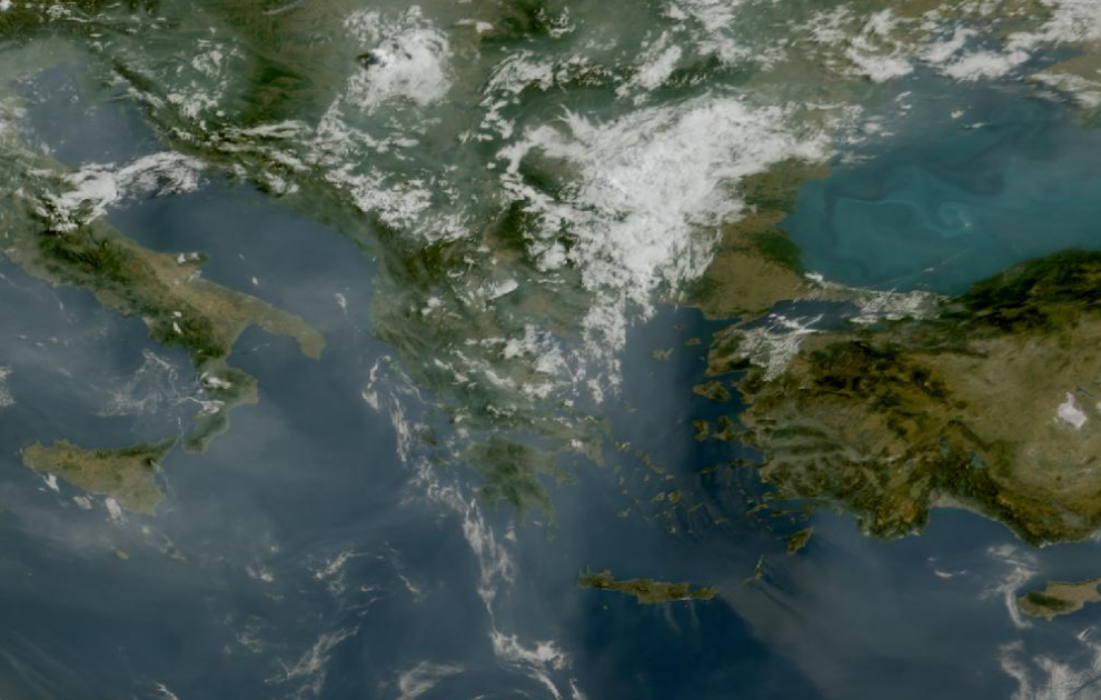 Τελευταία δορυφορική εικόνα νεφοκάλυψης