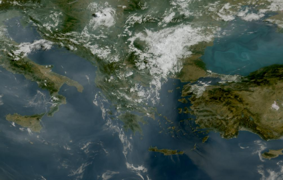 Τελευταία δορυφορική εικόνα νεφοκάλυψης