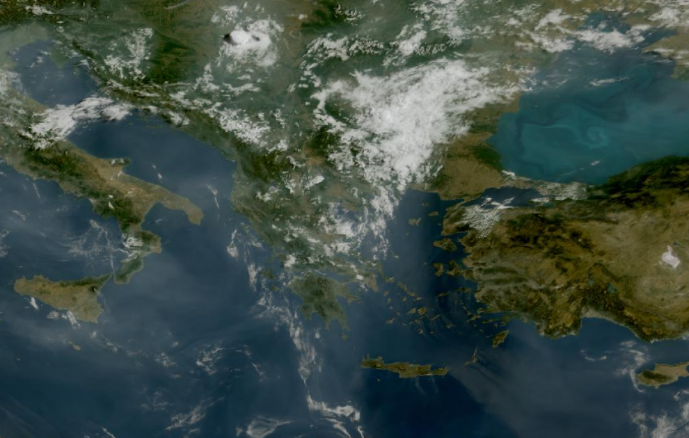 Τελευταία δορυφορική εικόνα νεφοκάλυψης