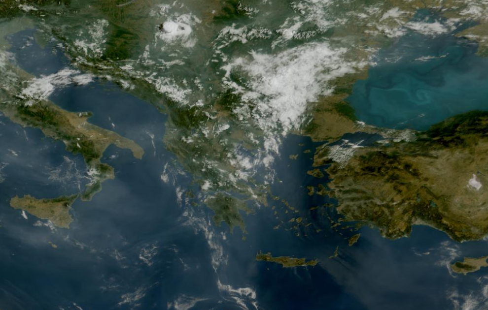 Τελευταία δορυφορική εικόνα νεφοκάλυψης