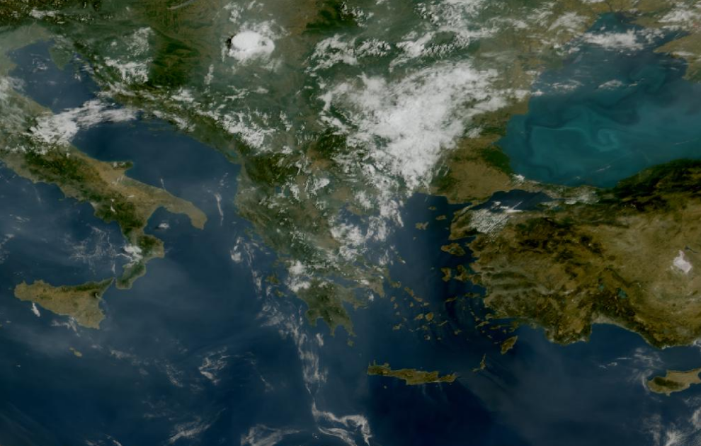 Τελευταία δορυφορική εικόνα νεφοκάλυψης