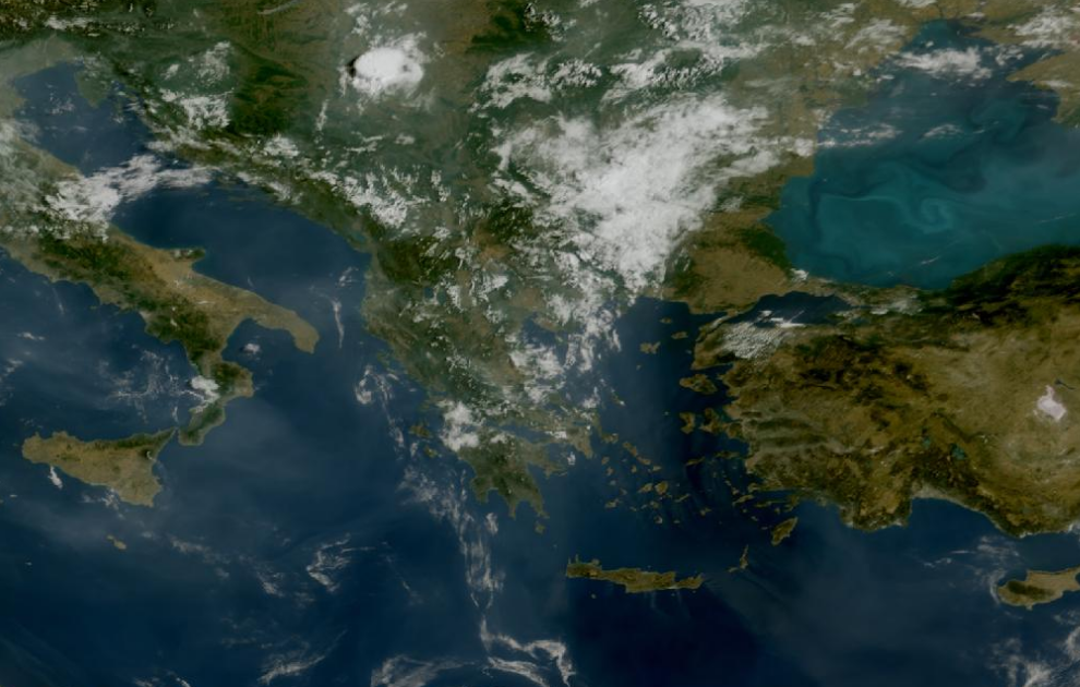 Τελευταία δορυφορική εικόνα νεφοκάλυψης