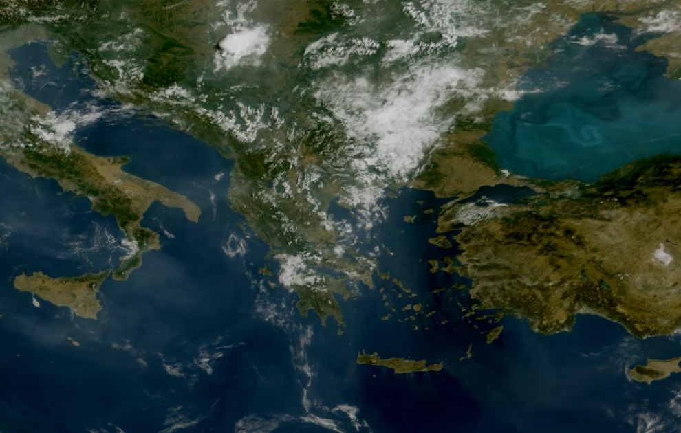 Τελευταία δορυφορική εικόνα νεφοκάλυψης